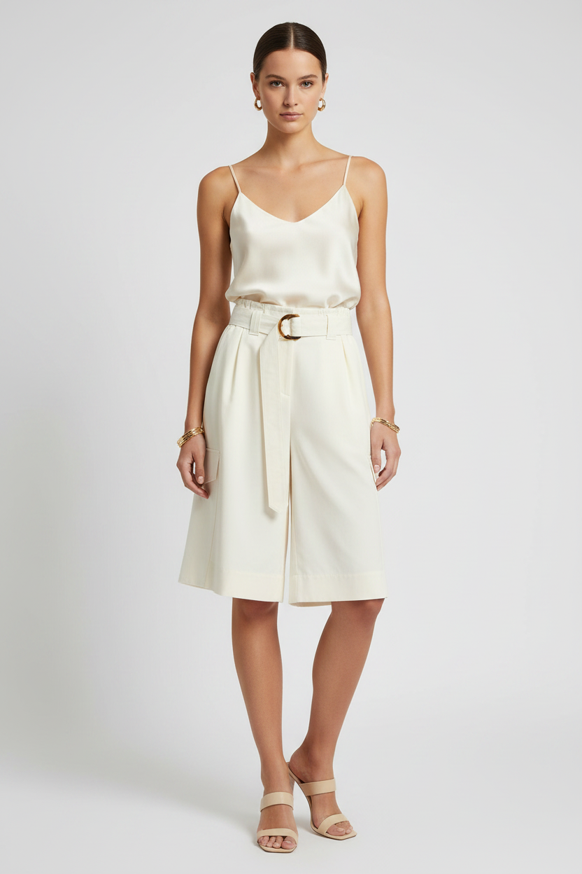 White Bermuda Shorts by Zimmermann