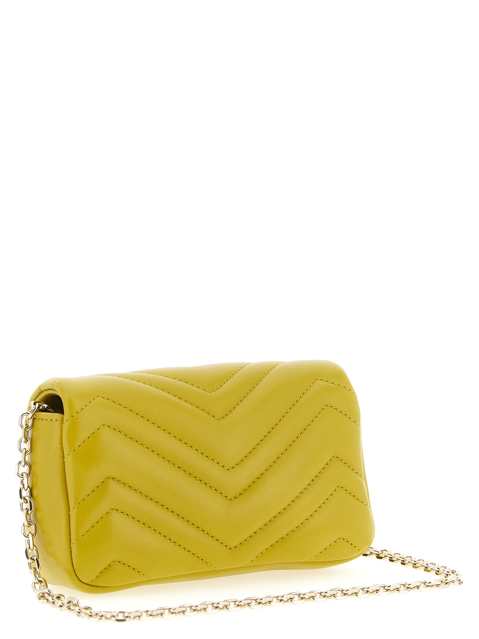 Bicolor Lamb Leather Shoulder Bag