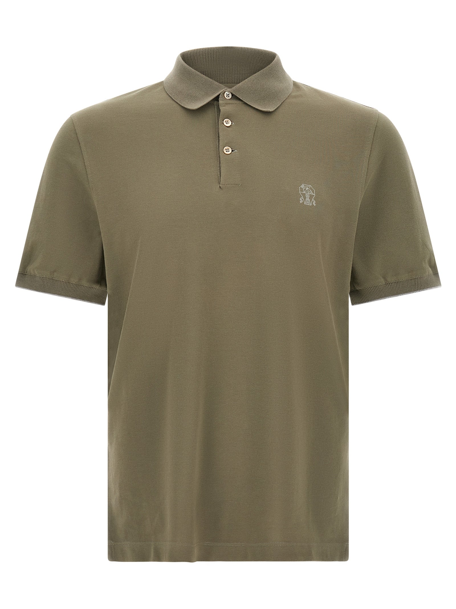 Bicolor Cotton Polo Shirt