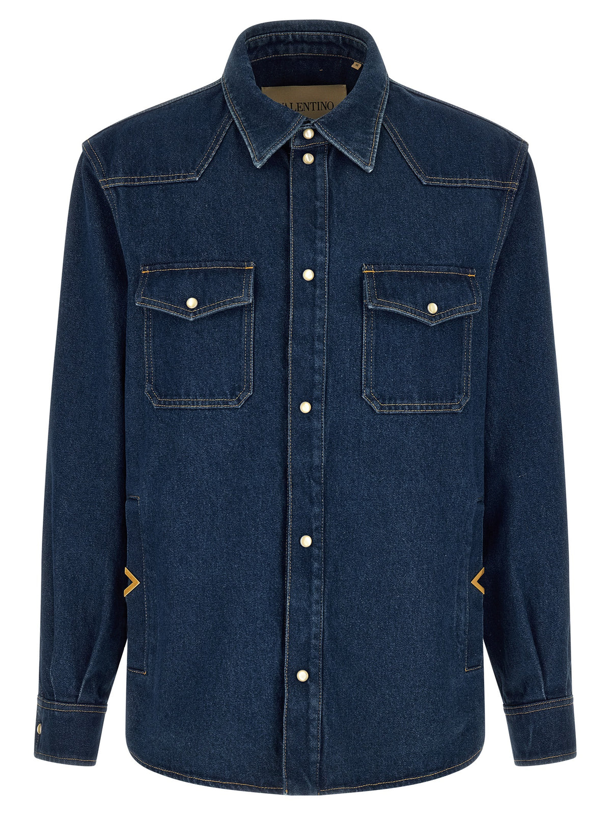 Valentino Garavani Blue Cotton Blouse