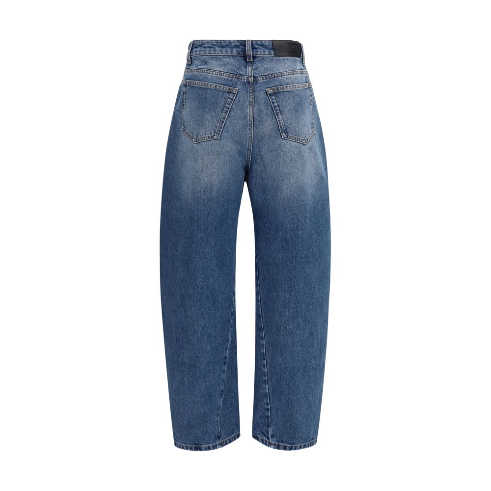 Givenchy Cocoon Blue Cotton Oversized Jeans Couture Seams AW26