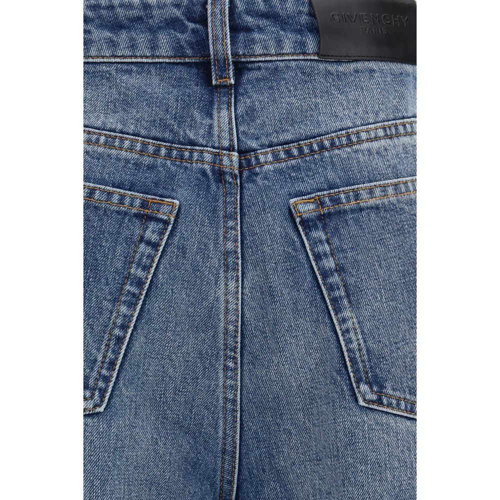 Givenchy Cocoon Blue Cotton Oversized Jeans Couture Seams AW26