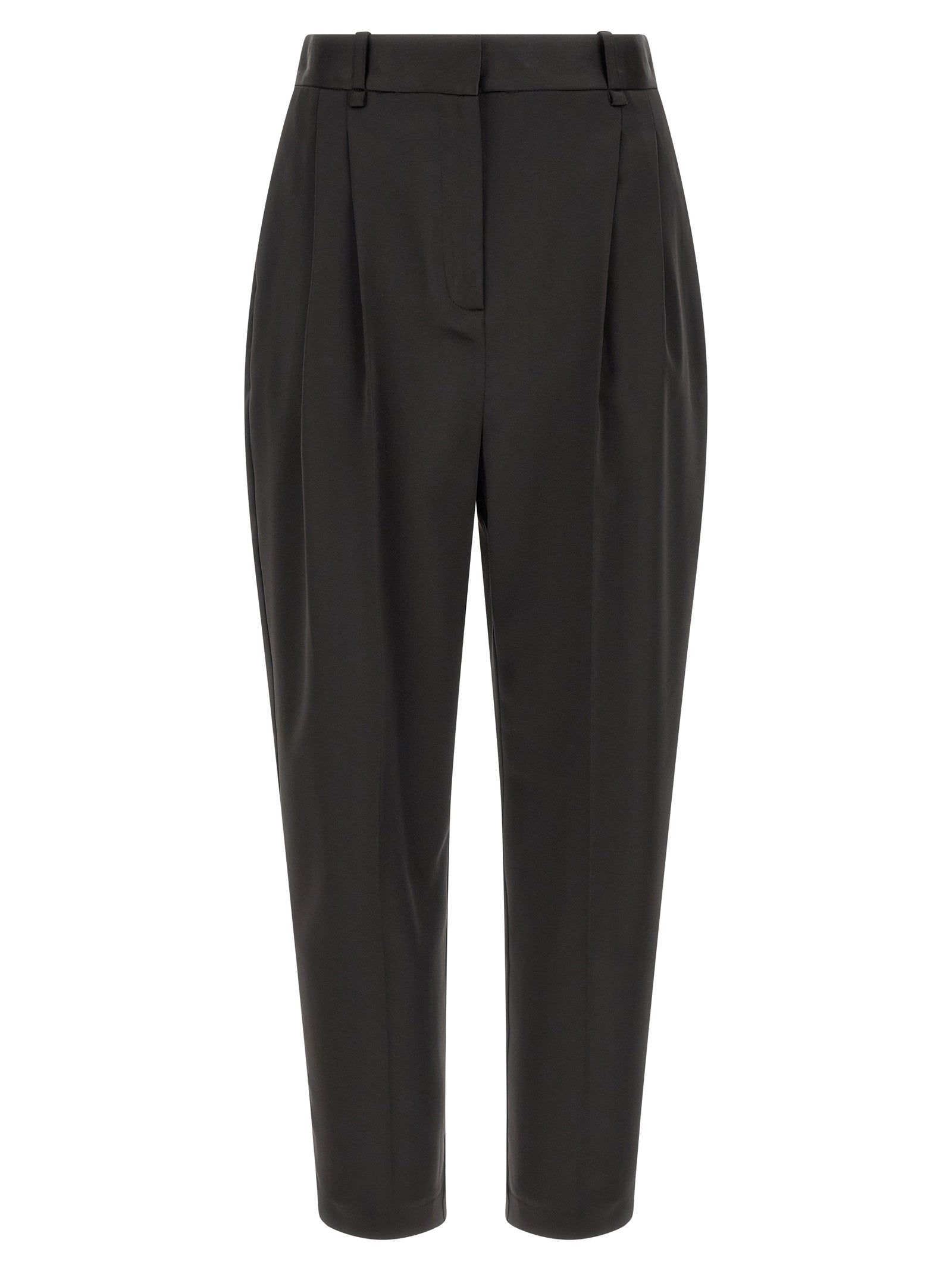 Elisabetta Franchi Black Polyester Cropped Pants