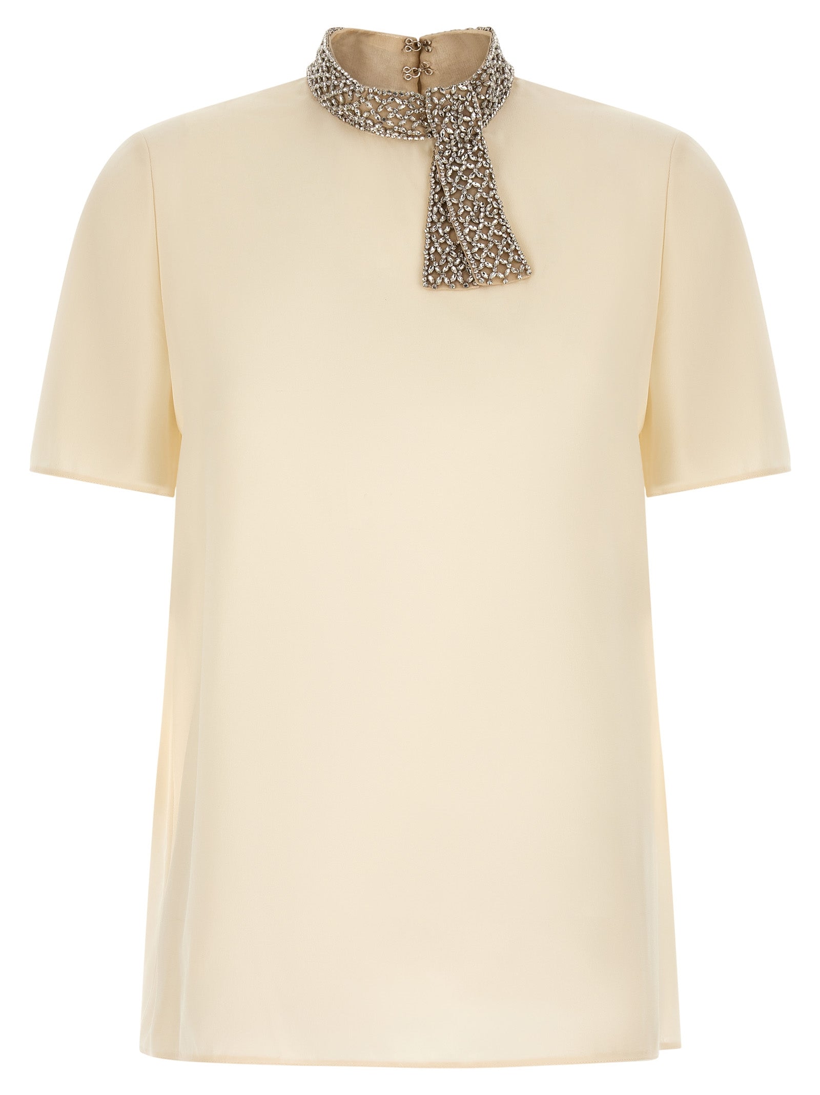 Valentino Garavani White Silk Tank Tops