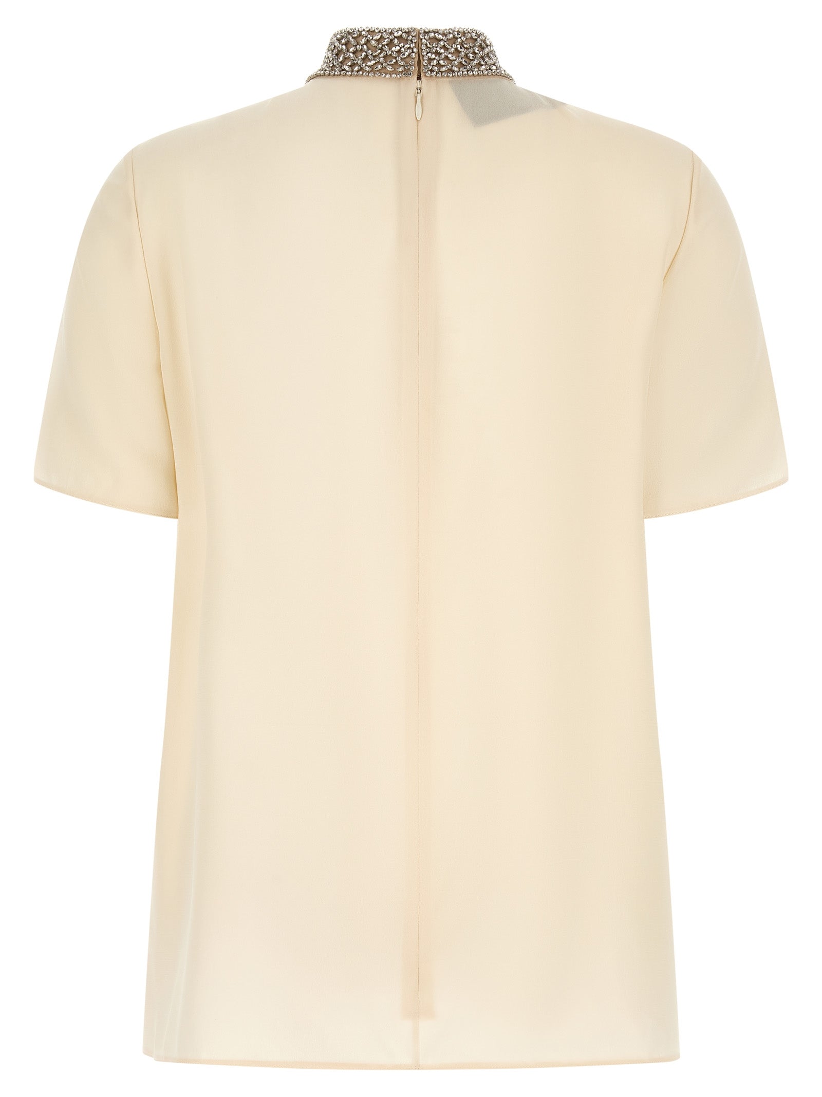 Valentino Garavani White Silk Tank Tops