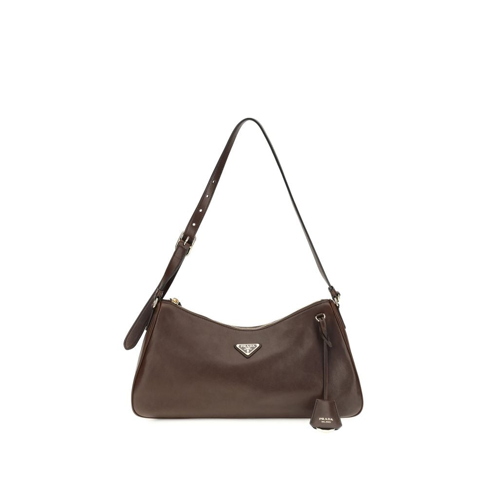 Prada Aimée Shoulder Bag — Brown Calfskin | AW26 | Women