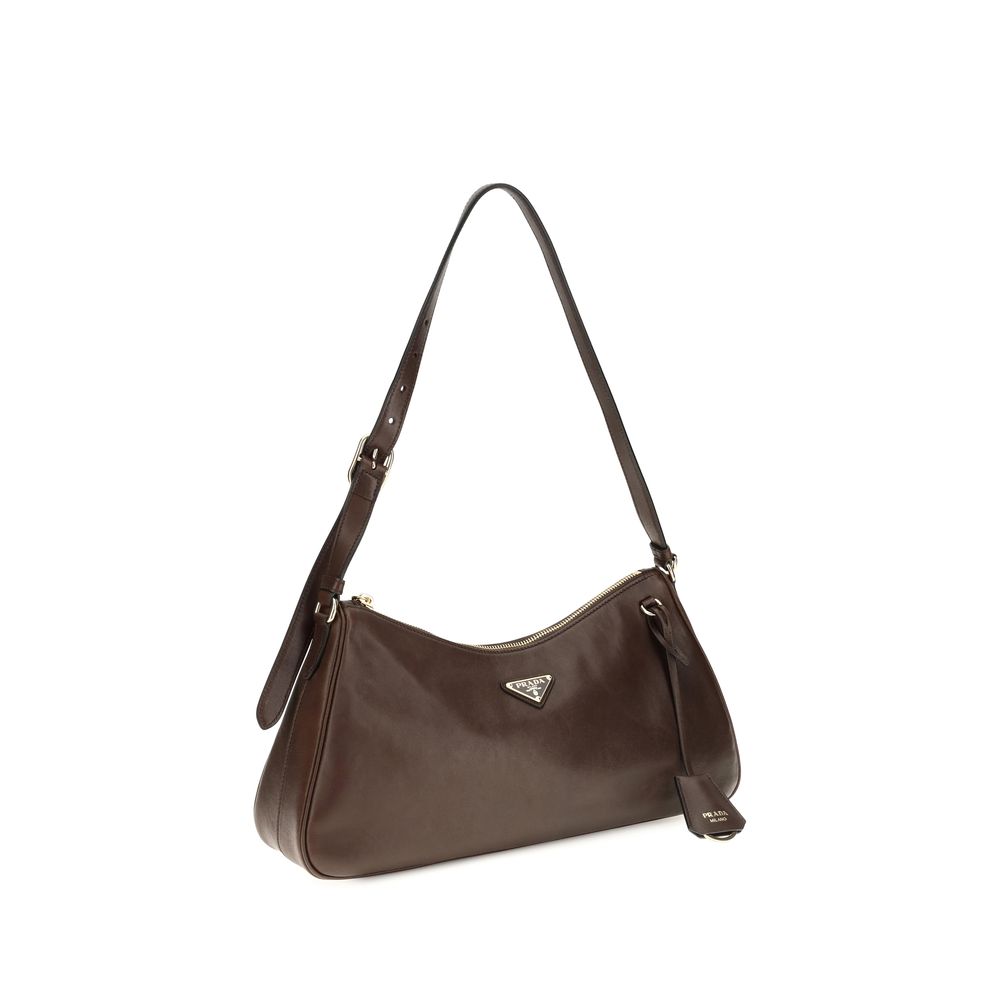 Prada Aimée Shoulder Bag — Brown Calfskin | AW26 | Women