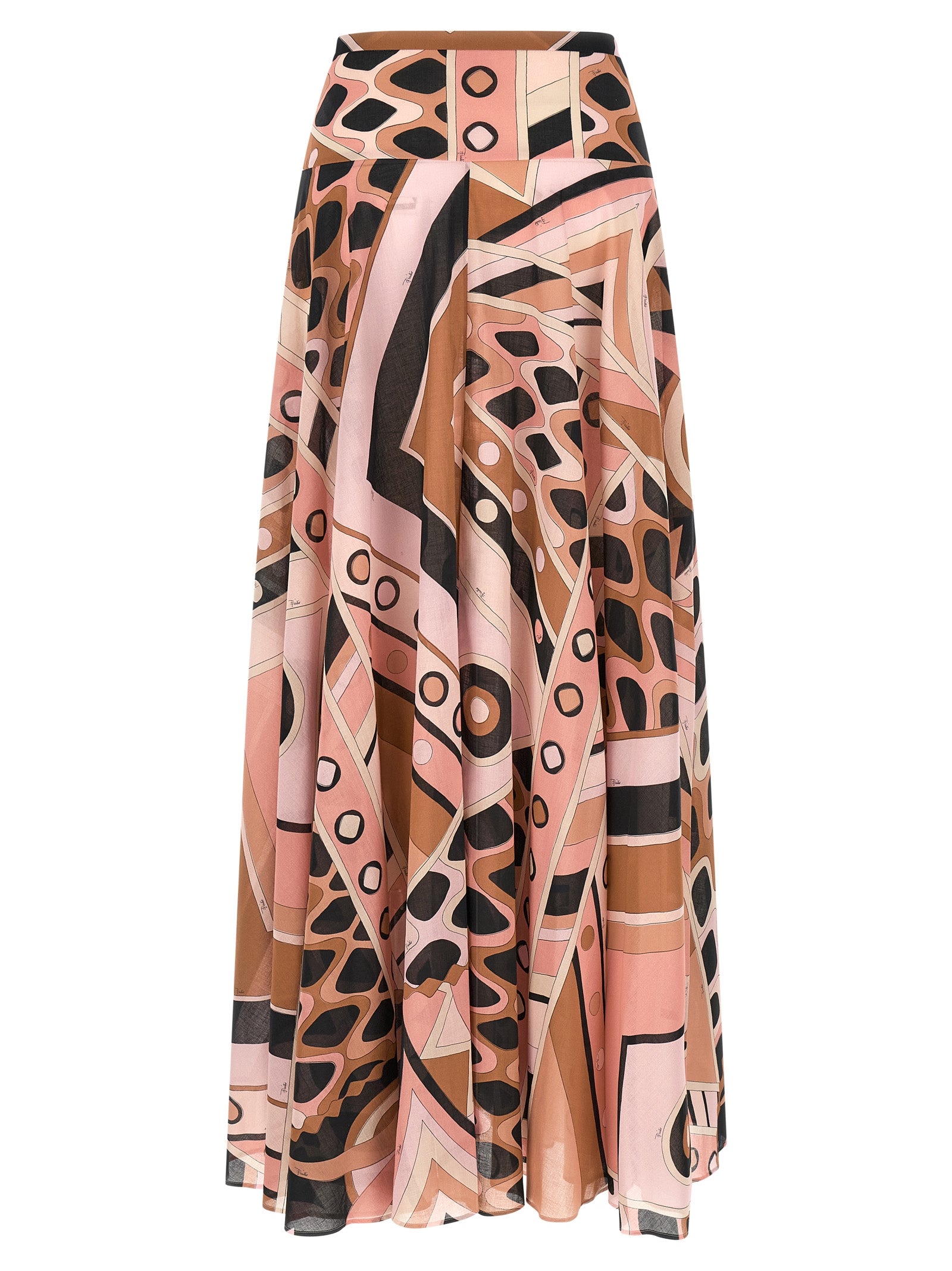 Emilio Pucci Vivara Print Cotton Muslin Mini Skirt — Pink Multicolor | Women
