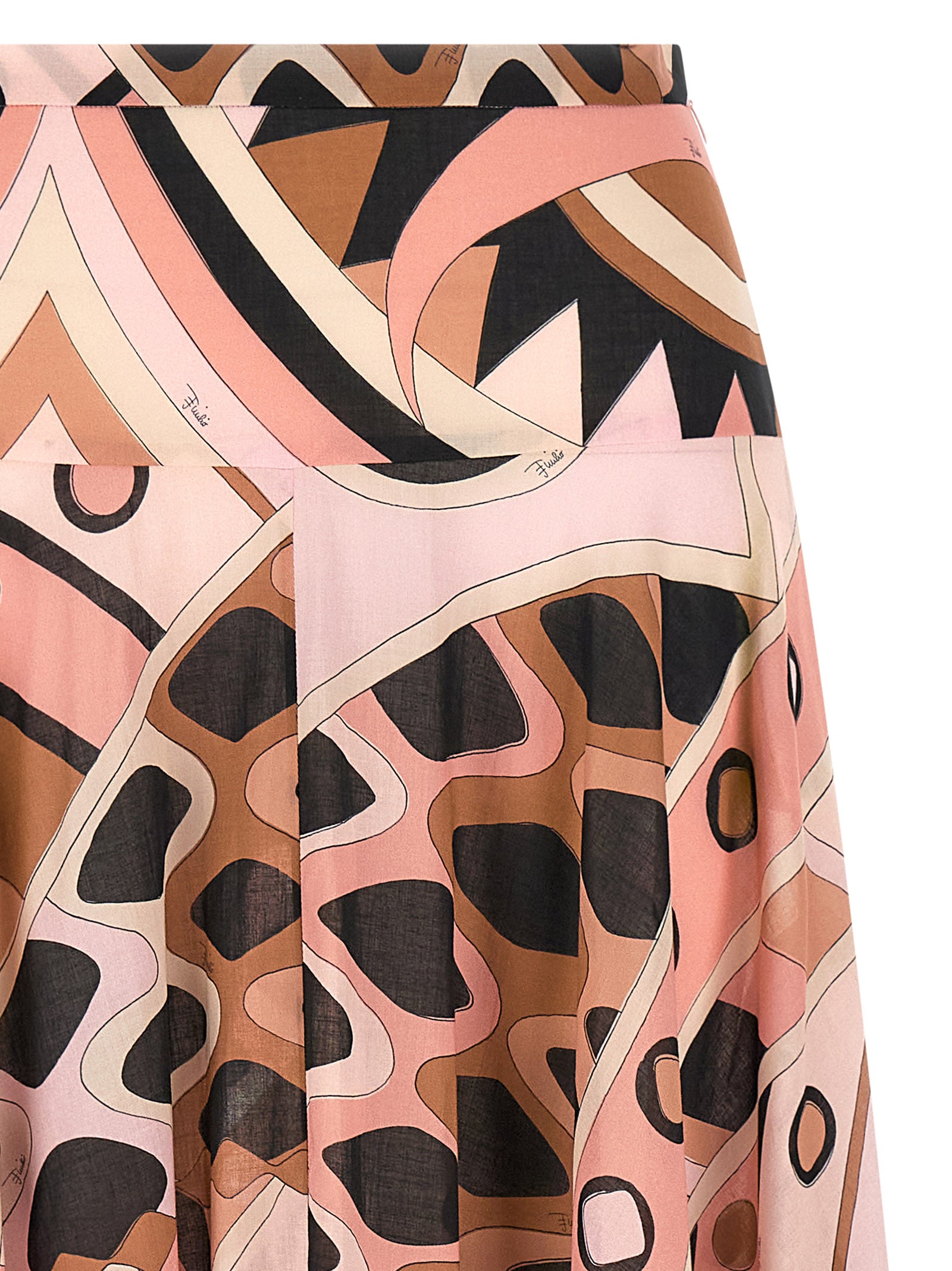 Emilio Pucci Vivara Print Cotton Muslin Mini Skirt — Pink Multicolor | Women