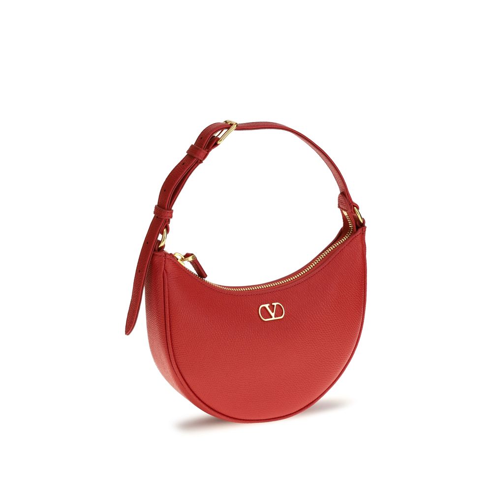 Valentino Garavani Red Calf Leather Bos Taurus Shoulder Bag