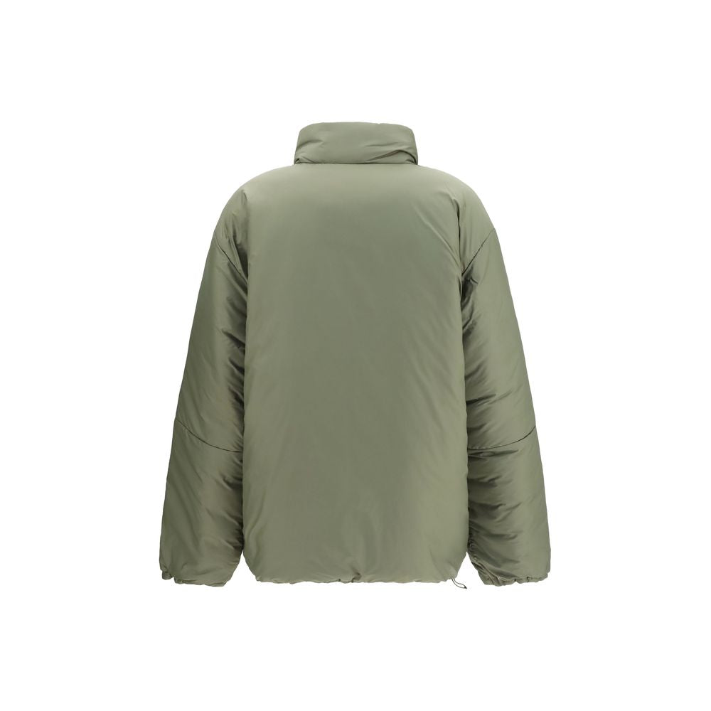 Miu Miu Oversized Goose Down Puffer Jacket in Khaki Green | AW26