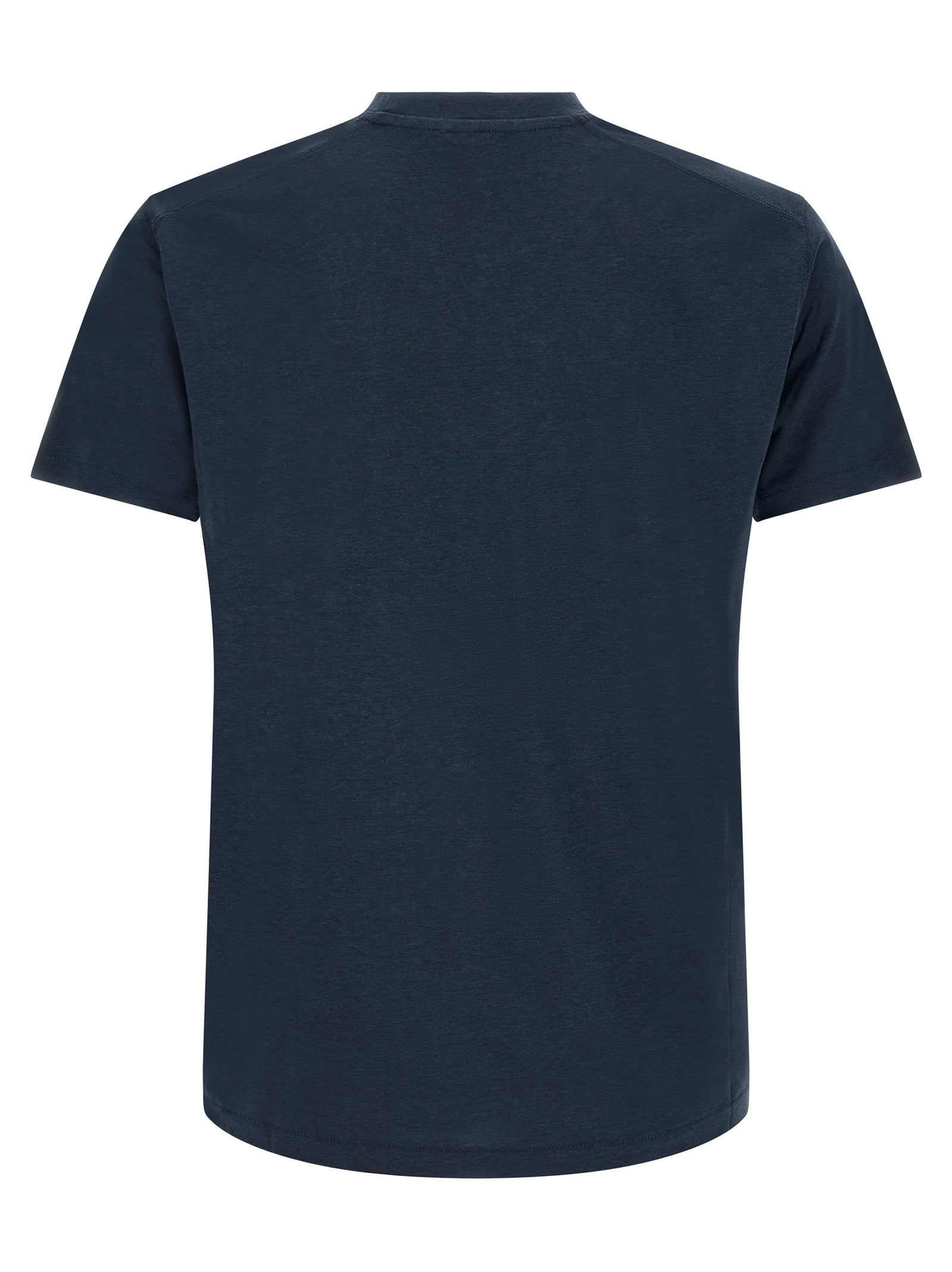 Tom Ford Blue Lyocell Cotton Crew Neck T-Shirt Ribbed Collar Men
