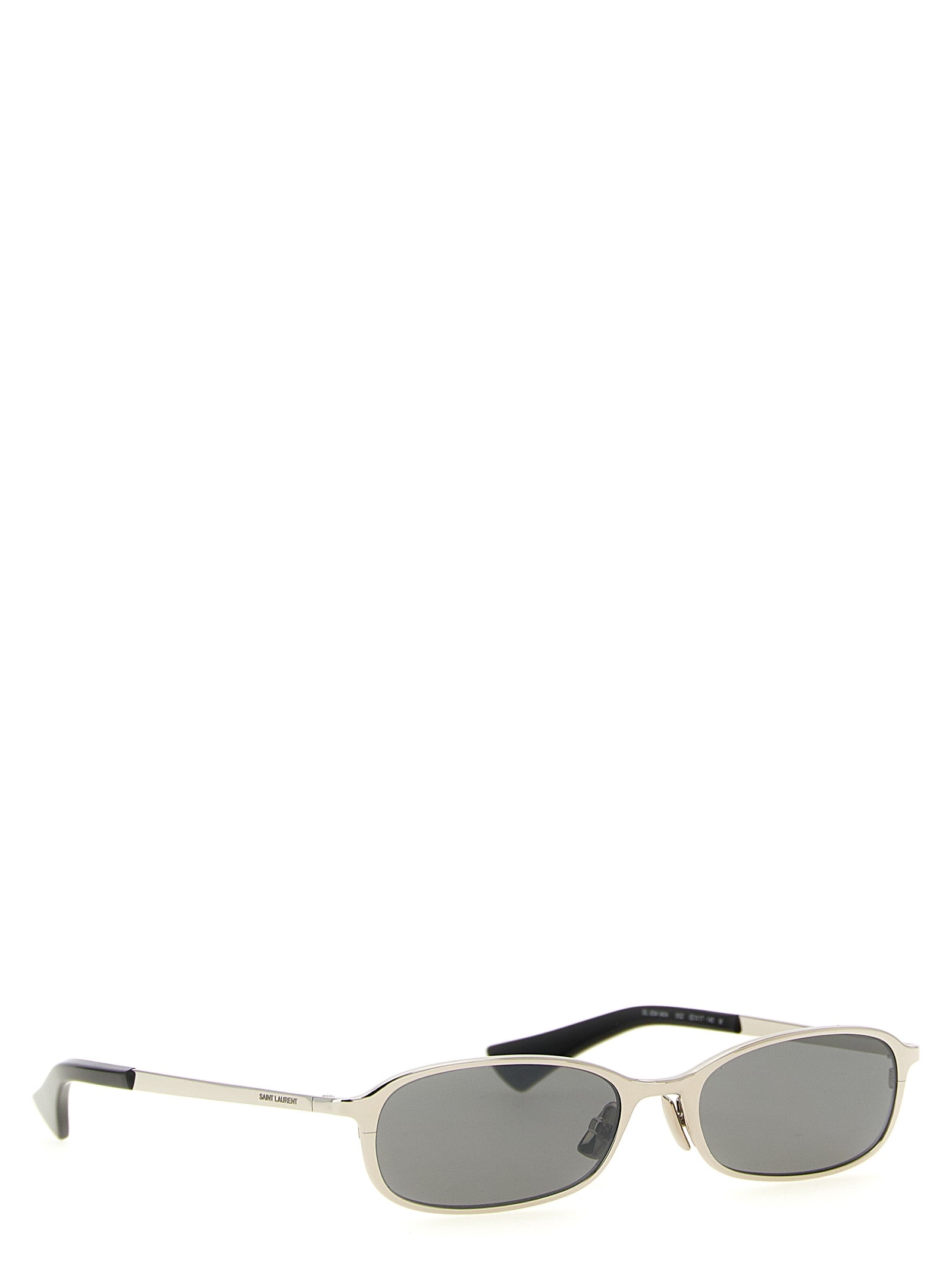 Saint Laurent SL 934 Mia Gray Acetate Oval Sunglasses Engraved Logo Women