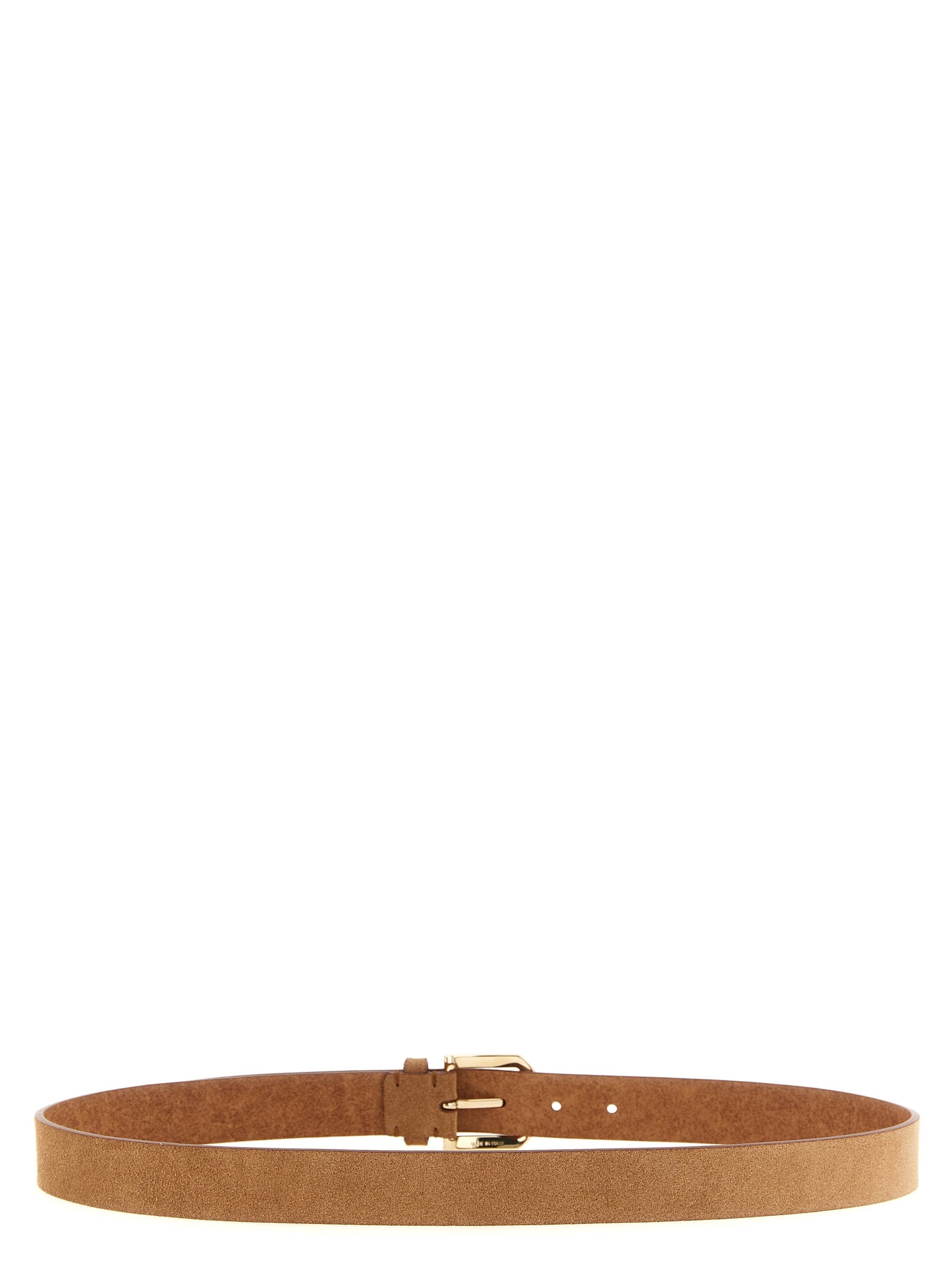 Brunello Cucinelli Brown Bull Leather Belt – Gold Buckle