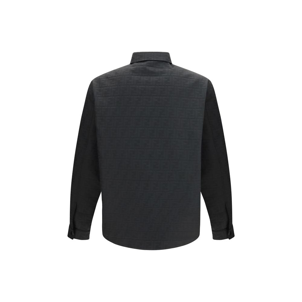 Fendi Black Polyester FF Zucca Jacquard Shirt AW26