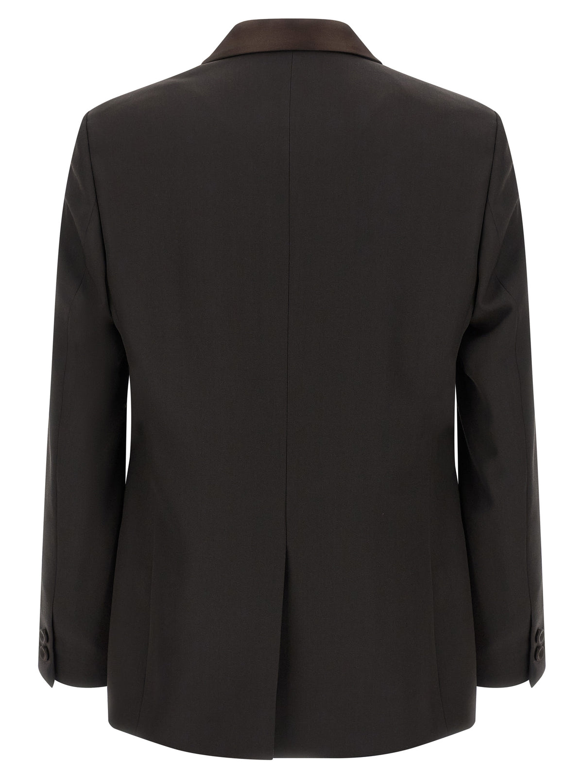 Fendi Brown Wool Crêpe Blazer – Silk Lapels