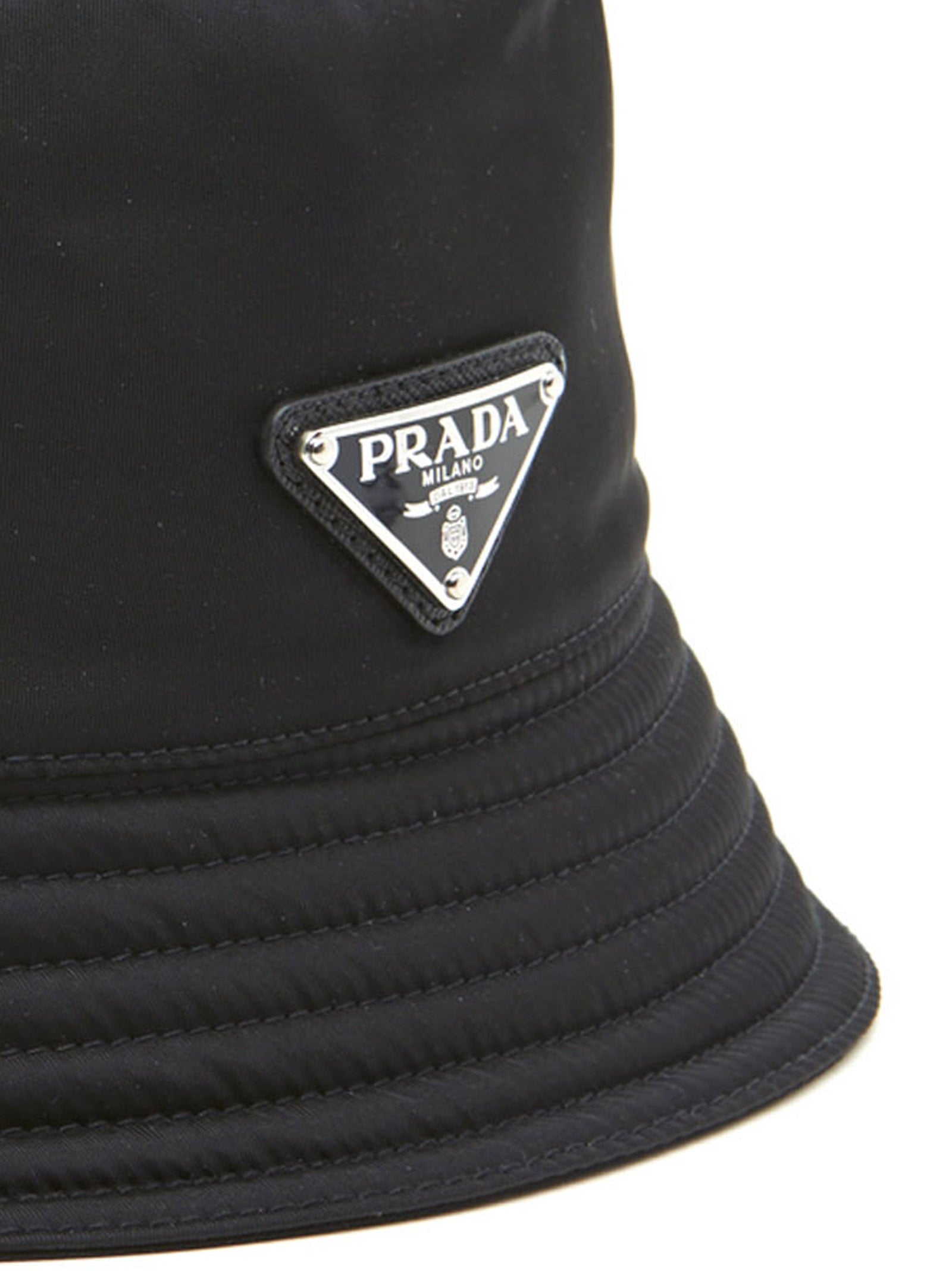 Prada Re-Nylon Bucket Hat in Black | Triangle Logo | Made in Italy