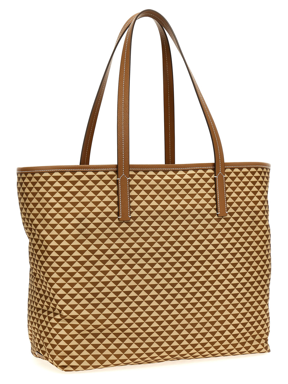 Prada Symbole Tria Fabric & Saffiano Leather Tote Bag in Multicolor | Made in Italy