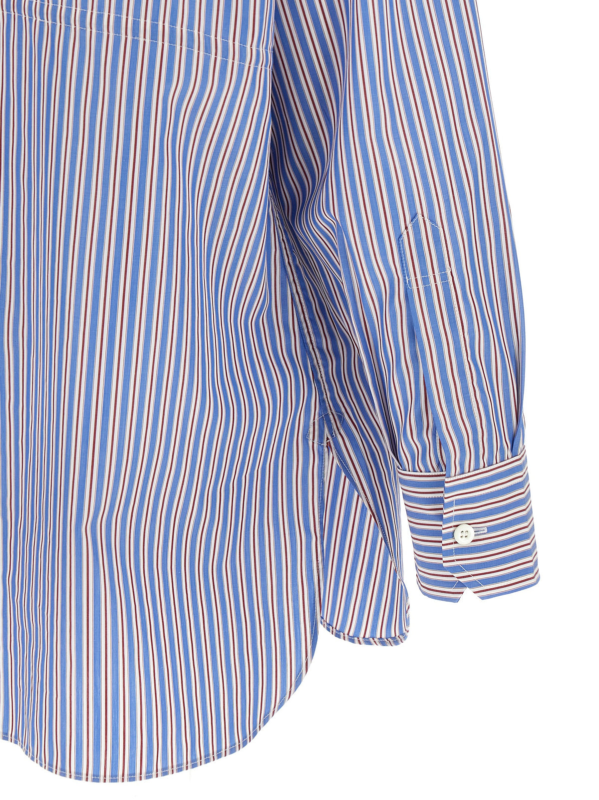 Prada Striped Cotton Poplin Shirt in Multicolor | Made in Italy