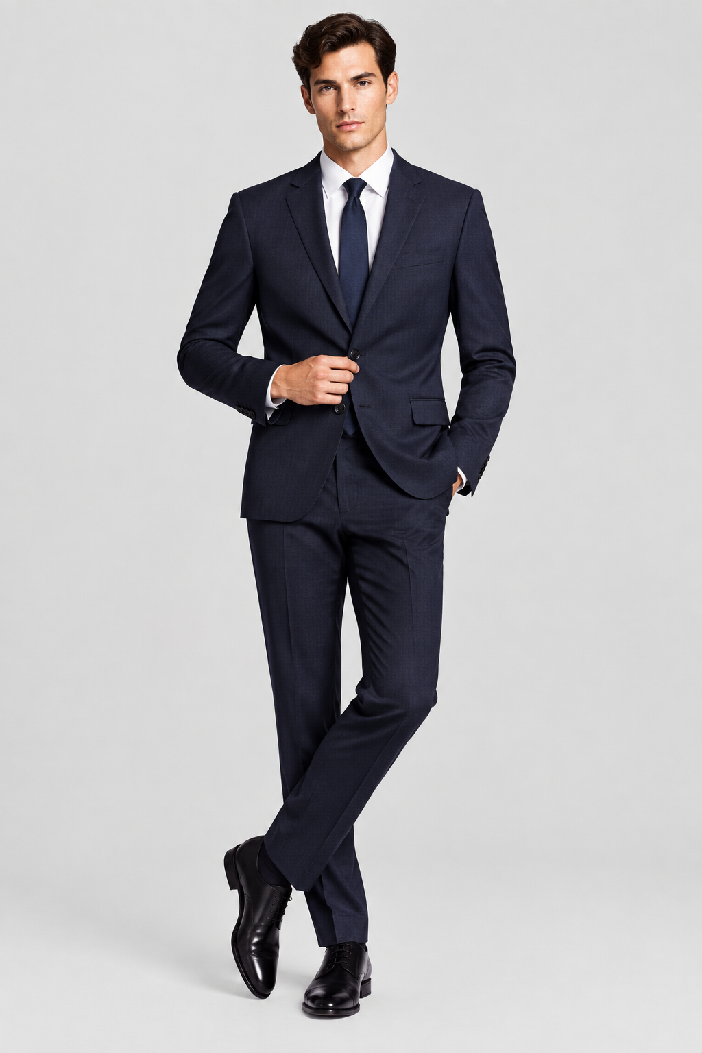 Prada Virgin Wool & Cashmere Single-Breasted Two-Piece Suit in Blue | Made in Italy