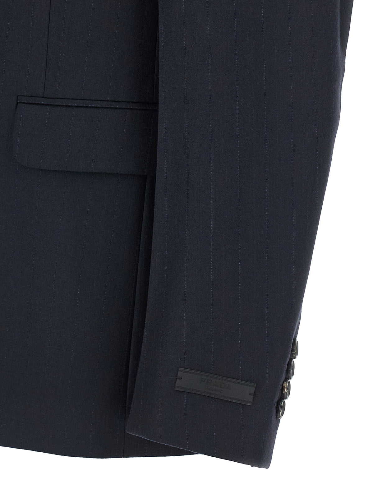 Prada Virgin Wool & Cashmere Single-Breasted Two-Piece Suit in Blue | Made in Italy