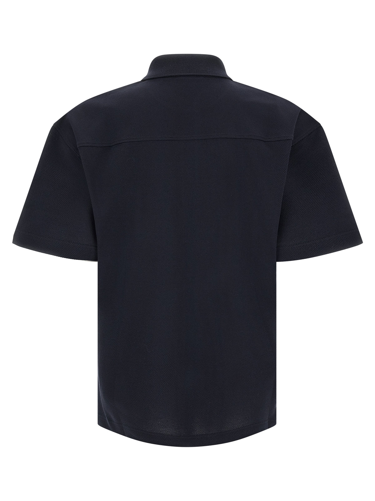 Saint Laurent Cotton Piqué Cassandre Logo Polo Shirt in Blue | Made in Italy