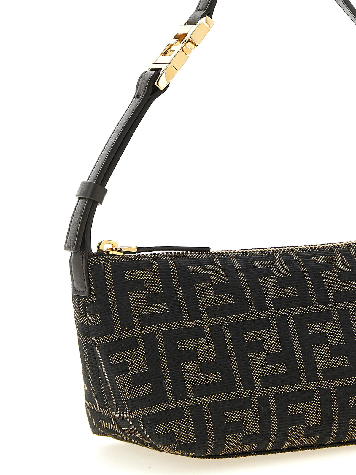 Fendi Vanity FF Zucca Jacquard Pouch in Brown | Made in Italy