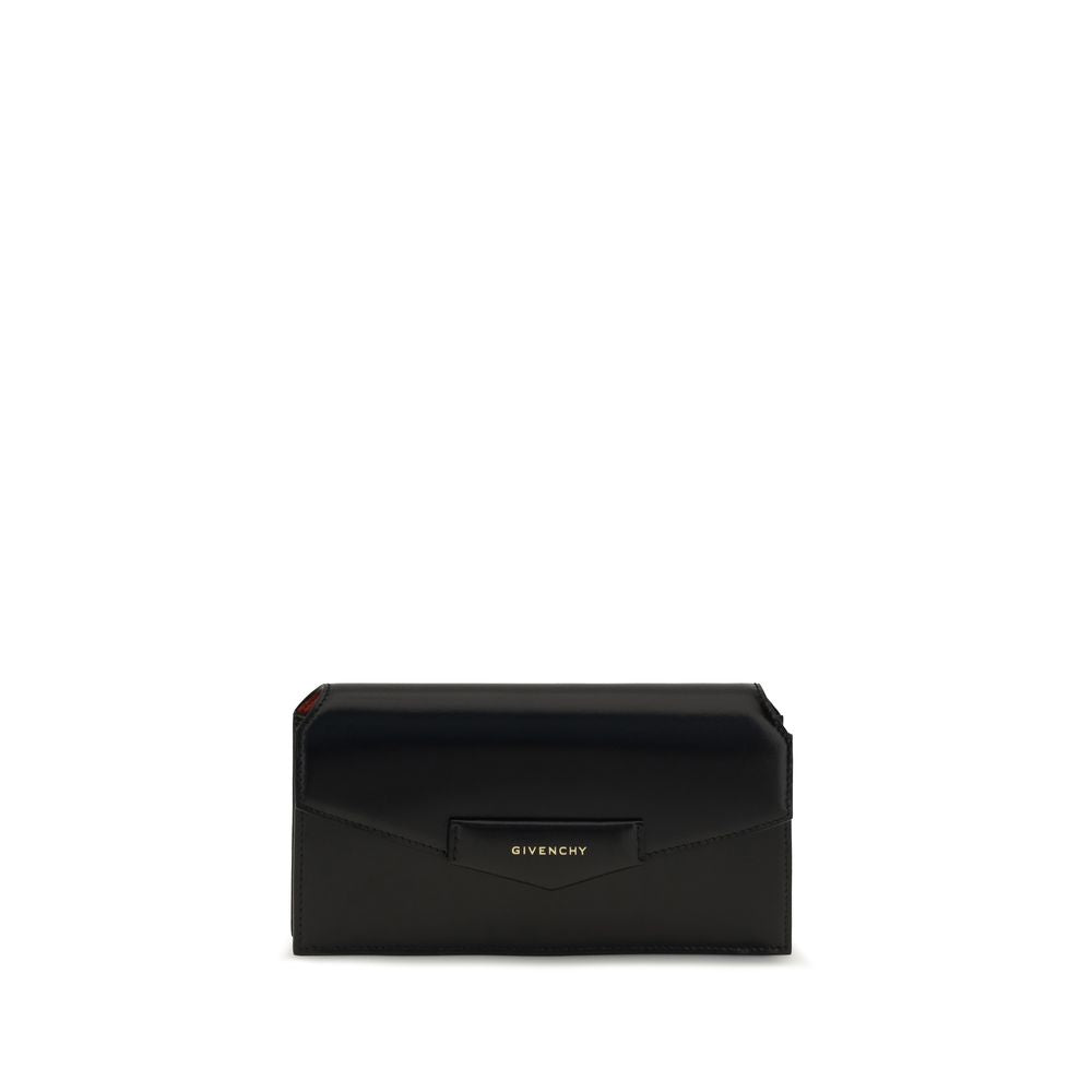 Givenchy Antigona Box Calfskin Chain Pouch in Black | AW26