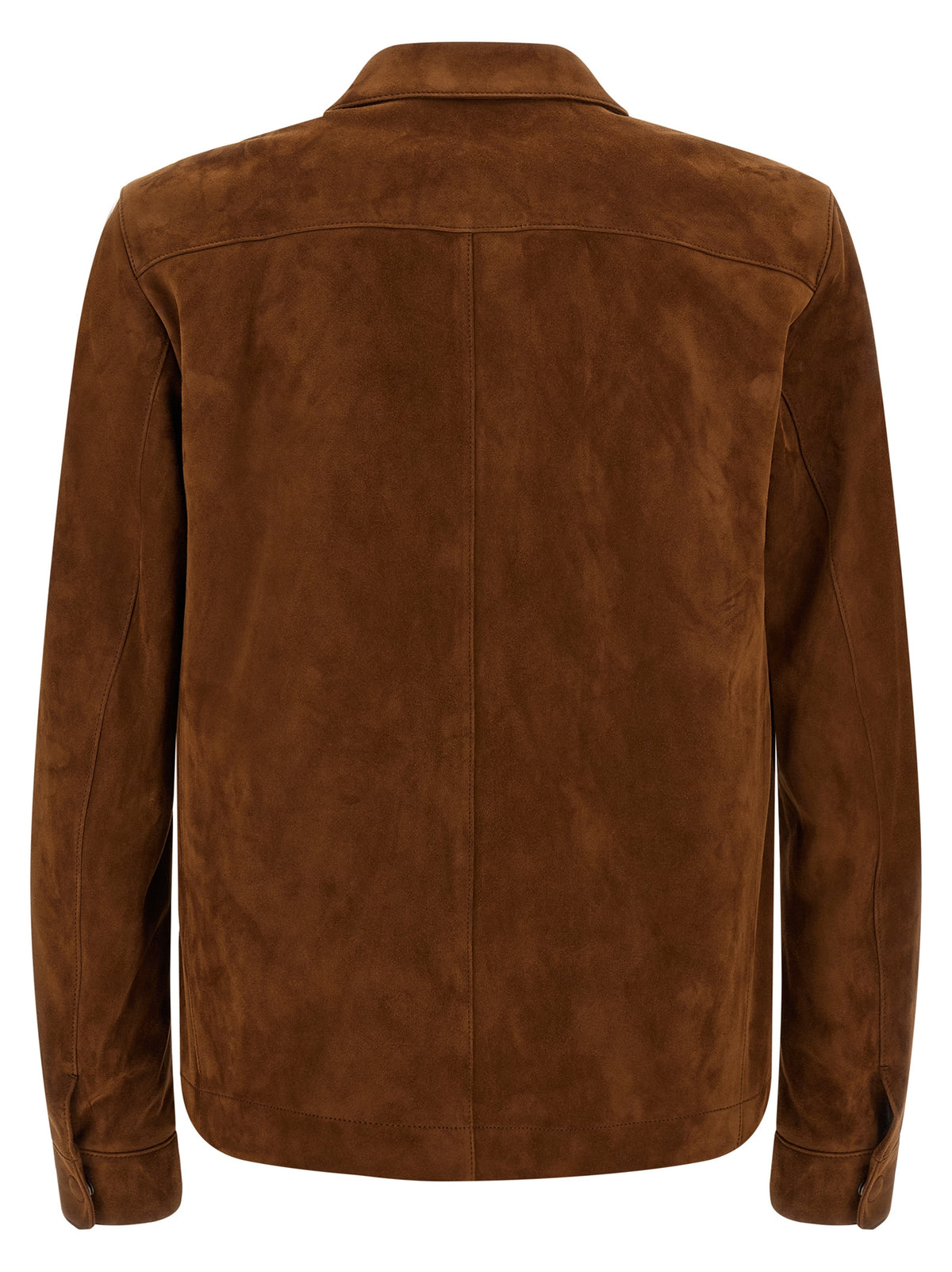 Tom Ford Lamb Leather Overshirt in Brown | Made in Italy