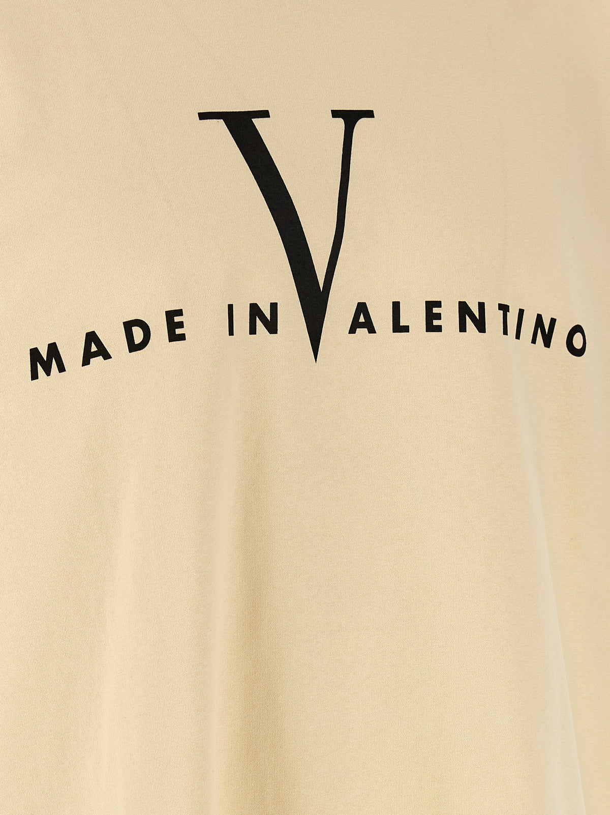 Valentino Garavani Made In Valentino Cotton T-Shirt in Beige | Made in Italy
