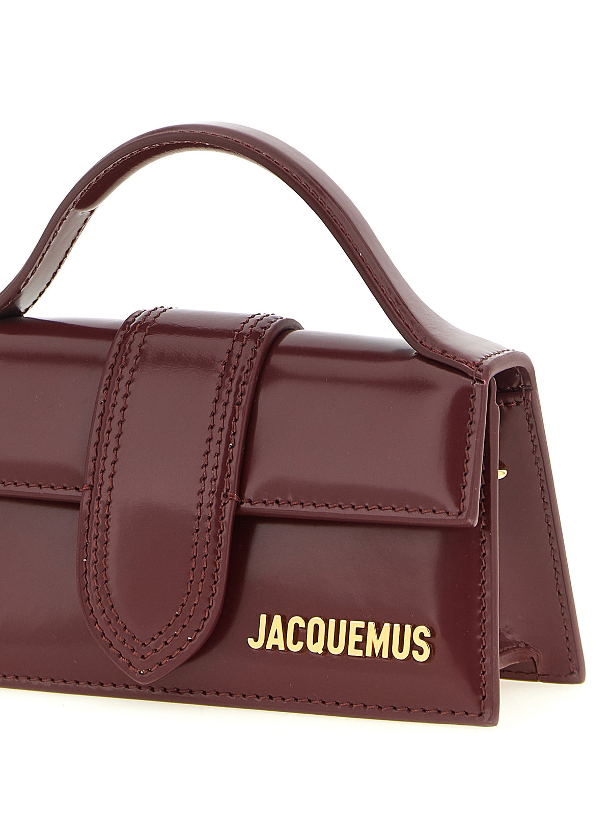 Jacquemus Le Bambino Patent Calfskin Handbag in Bordeaux | Made in Italy