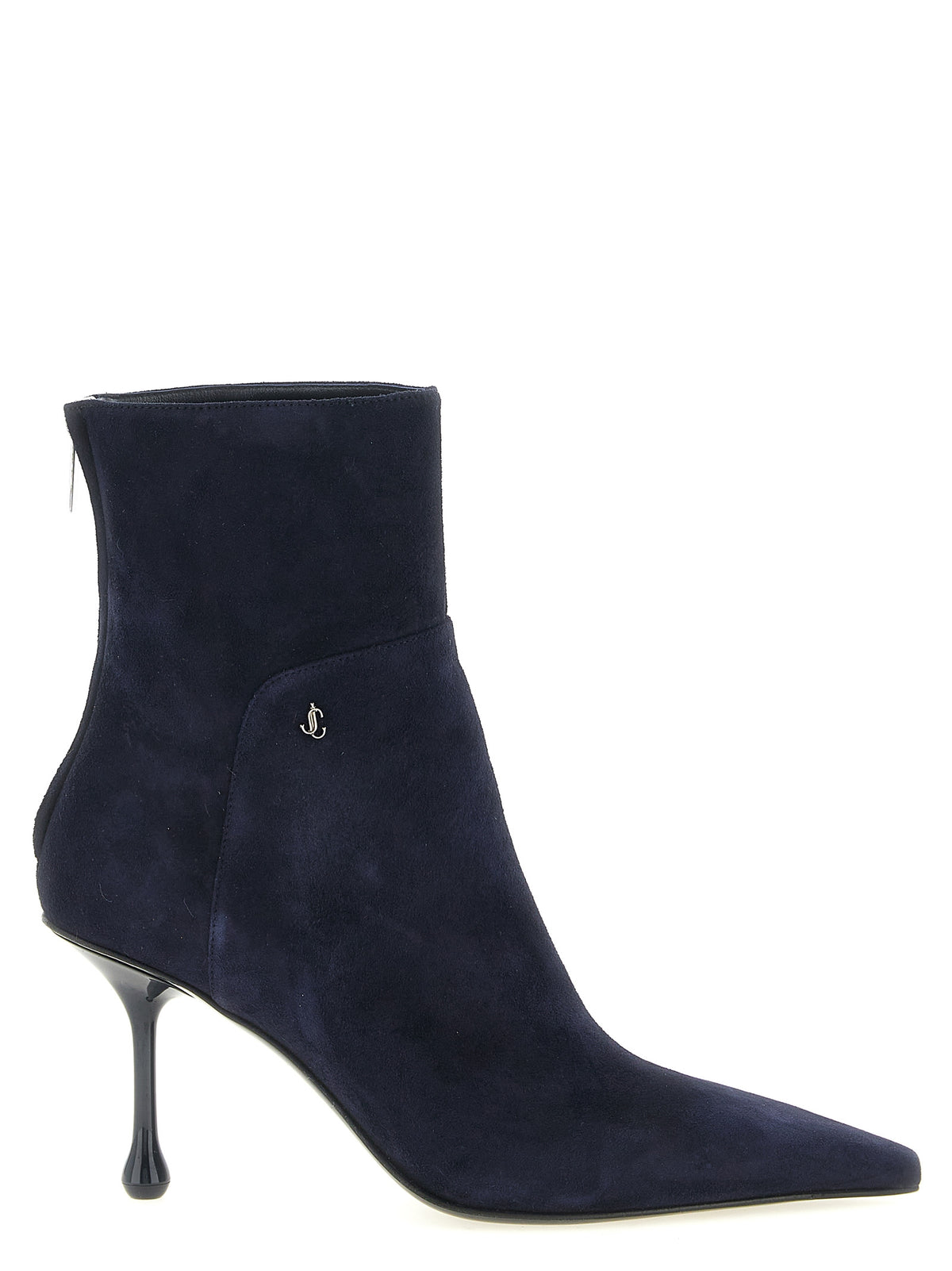 Jimmy Choo Cycas Suede Ankle Boots in Navy Blue | Made in Italy
