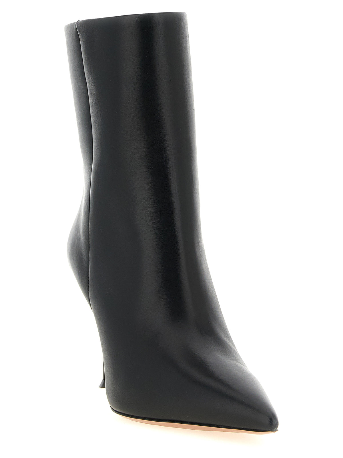 Aquazzura Harper Calfskin Ankle Boots in Black | Made in Italy