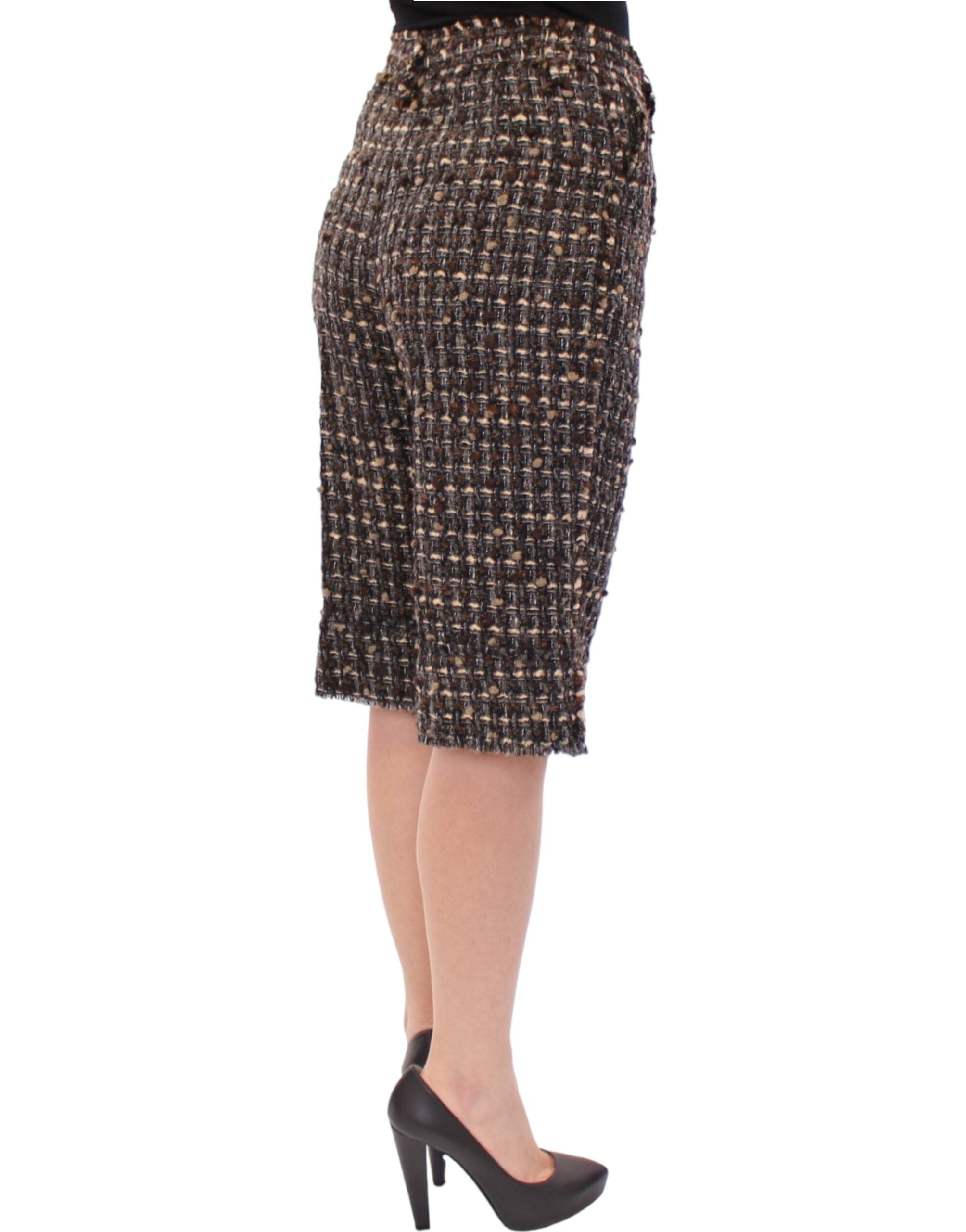 Multicolor wool shorts pants