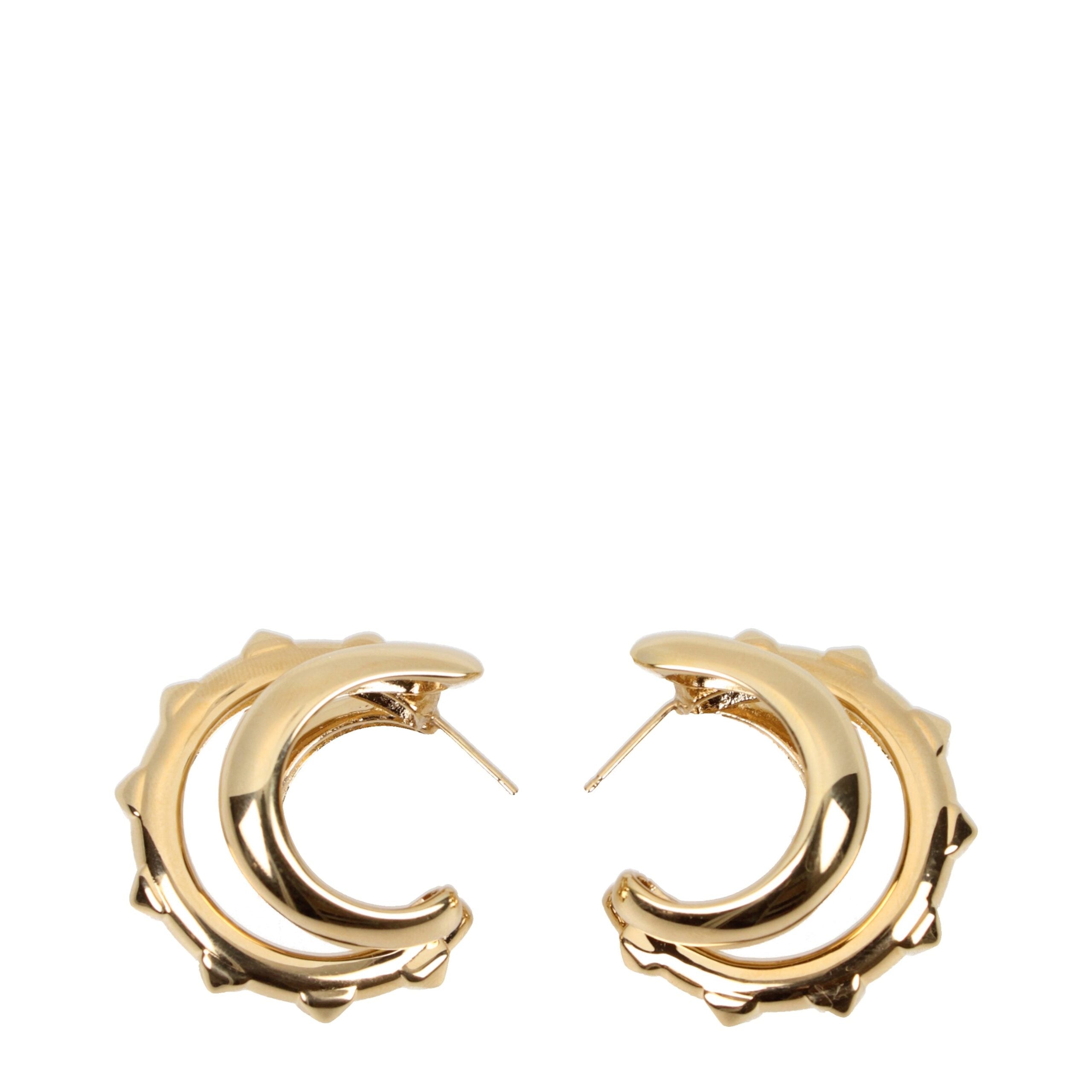 Valentino Garavani Roman Stud Hoop Earrings in Gold-Tone Metal