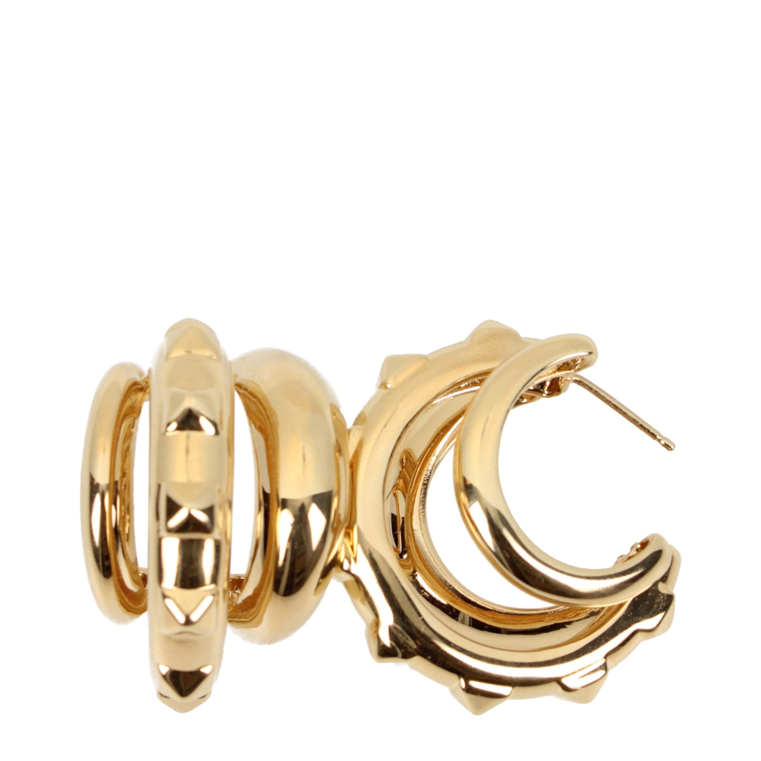 Valentino Garavani Roman Stud Hoop Earrings in Gold-Tone Metal
