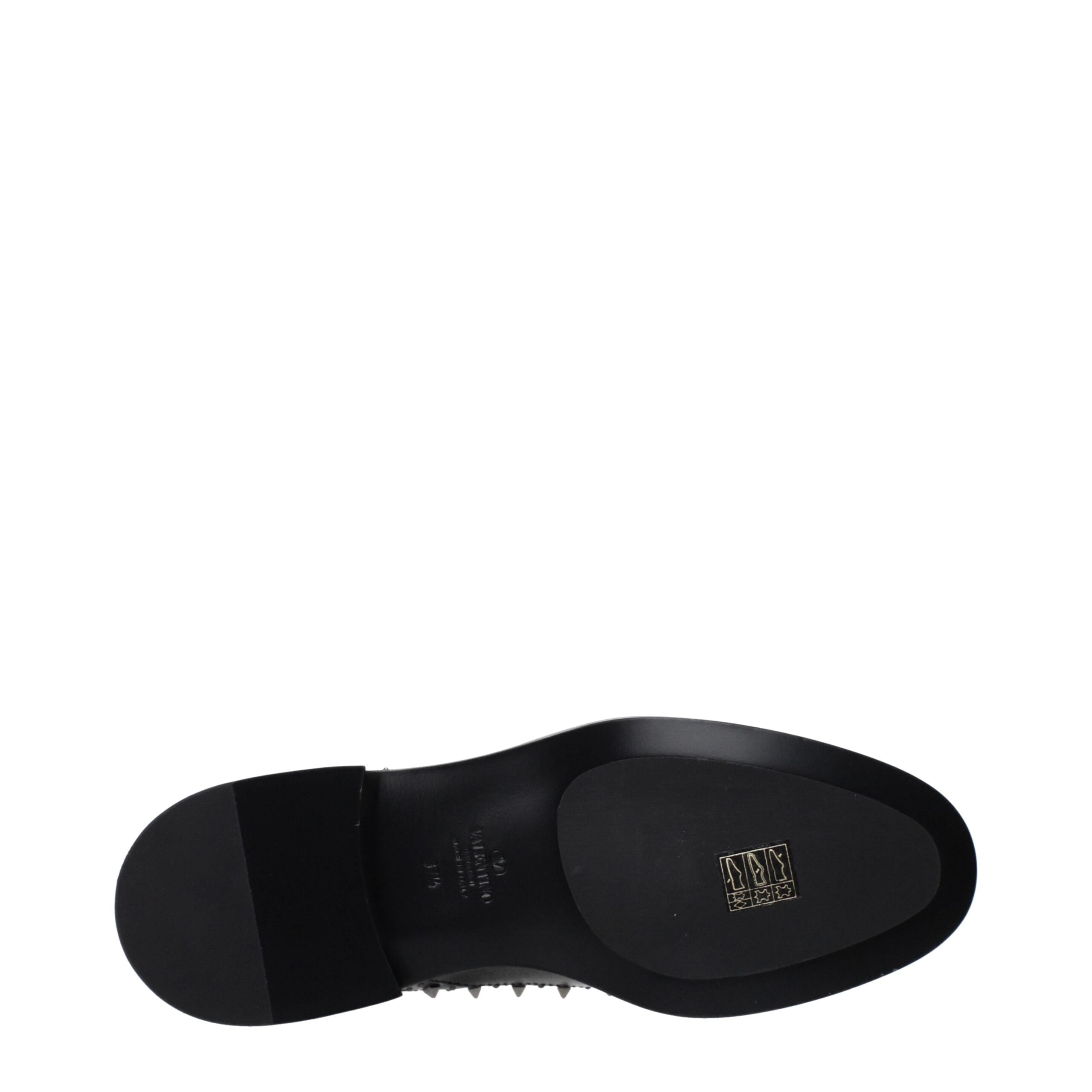 Valentino Garavani Black Leather Studded Lace-Up Oxford Derby 3.5cm Heel