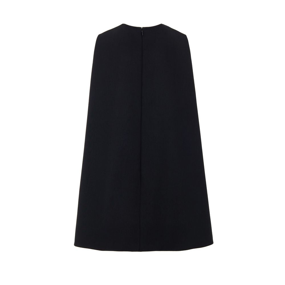 Black Wool Casual Dress