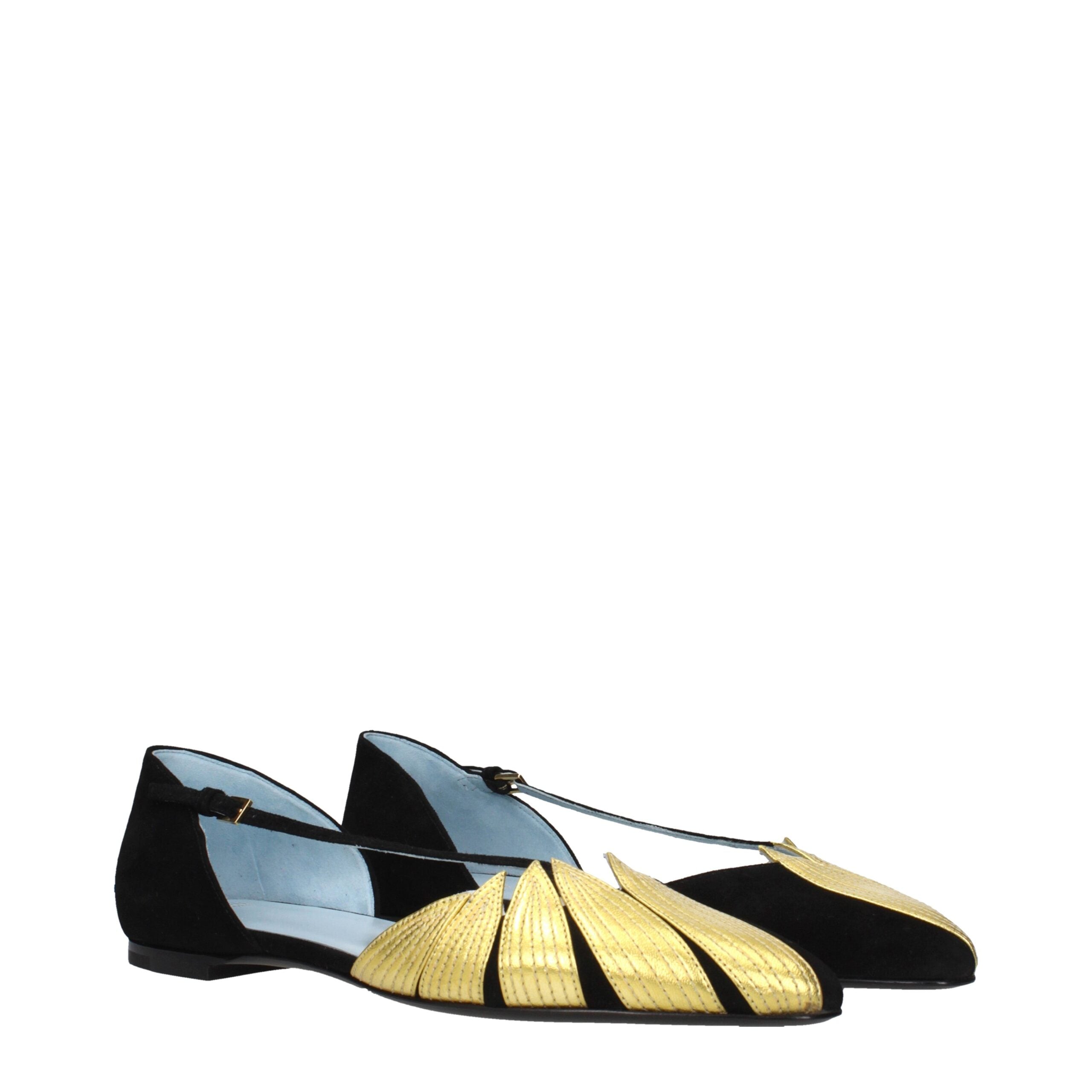 Valentino Garavani Black Suede Flat Sandals with Back Logo