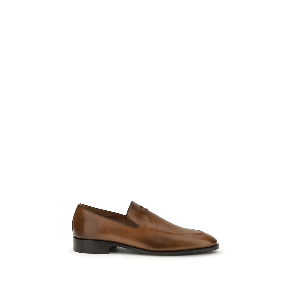 Miu Miu Waxed Calfskin Slip-On Loafers in Brown | SS26