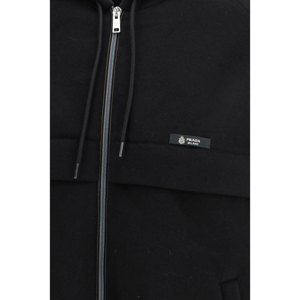 Black Polyester Shell Jacket
