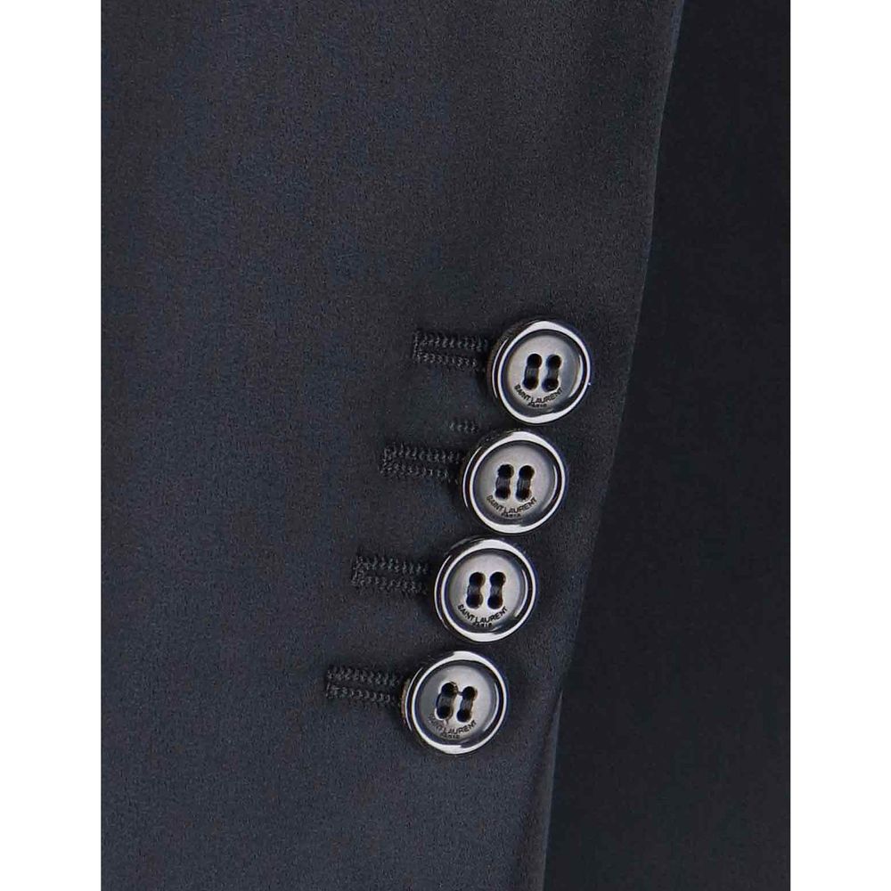 Saint Laurent Tailored Coat in Black | Made in Italy
