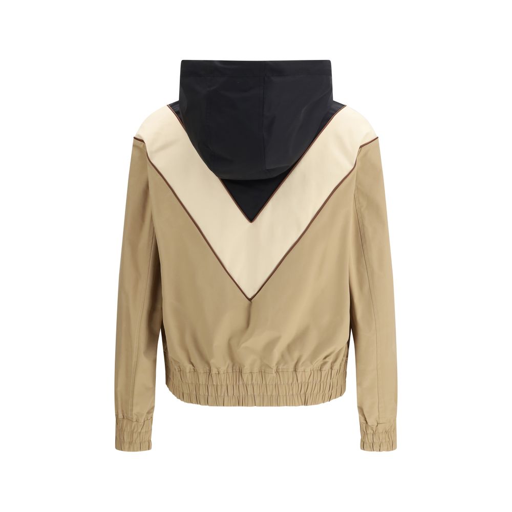 Valentino Garavani VLogo Multicolor Nylon Hooded Windbreaker Jacket
