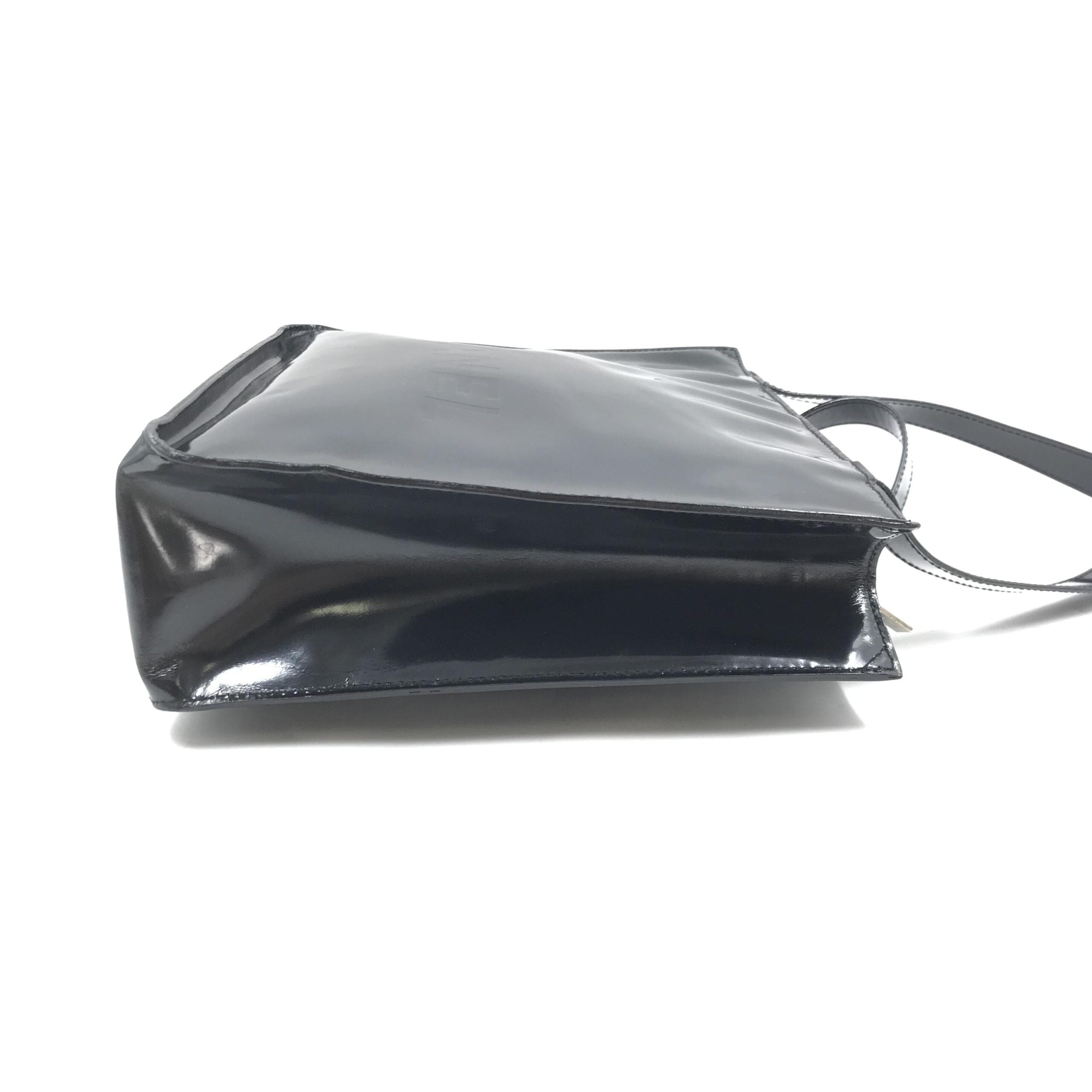 Black Patent Leather Tote