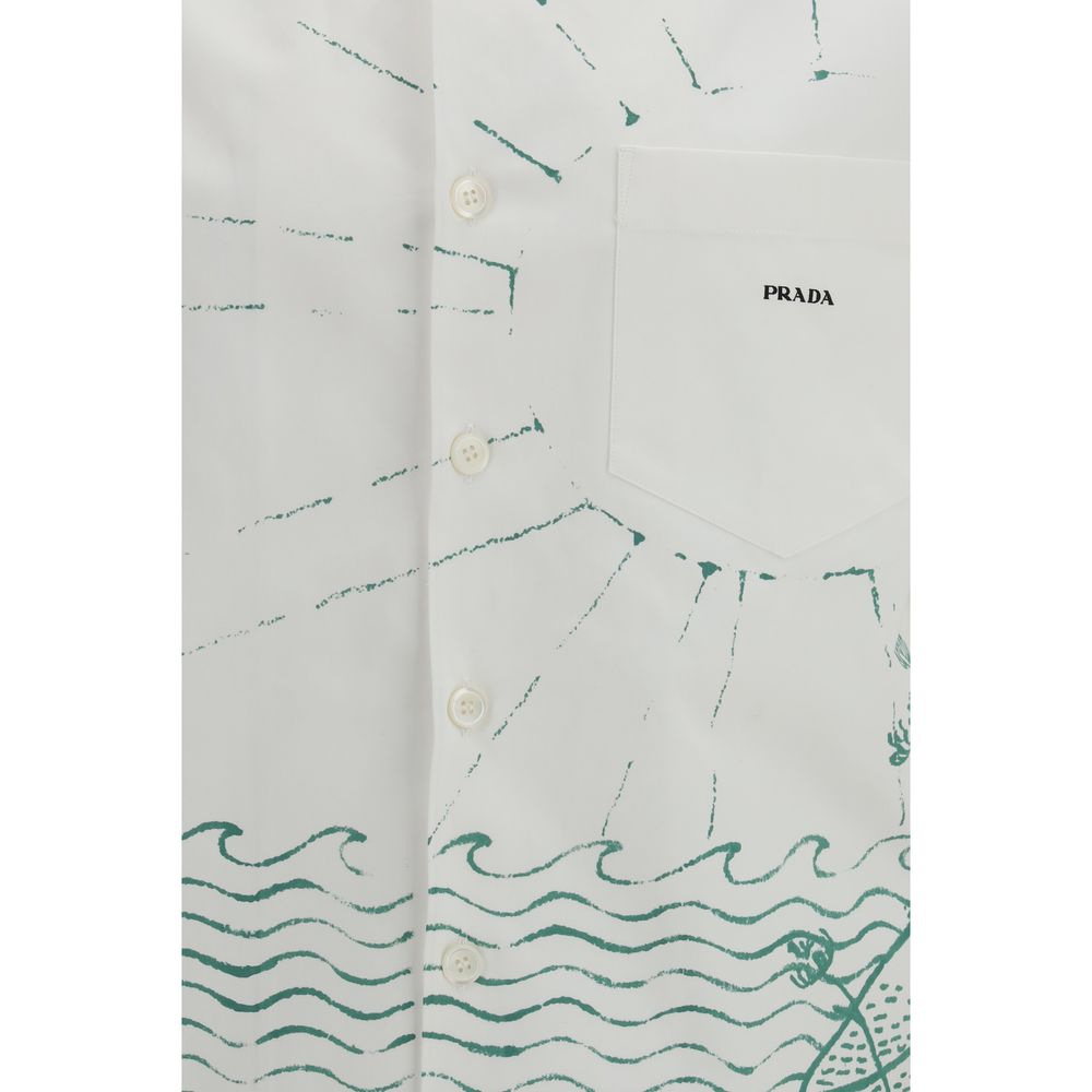 The oversized wave print Shirt by Prada