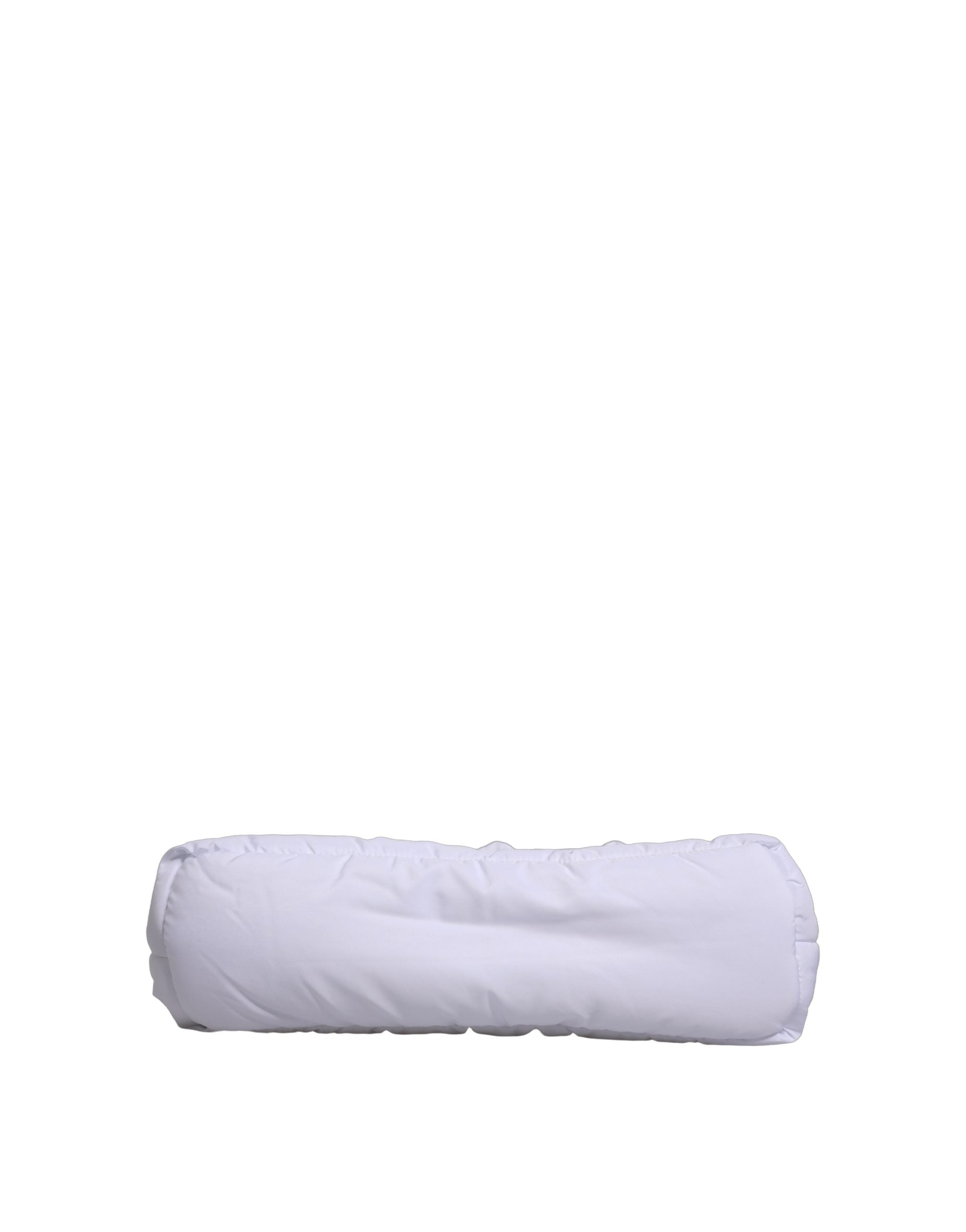 White Logo Plaque Polyester Quilted Shoulder Borse Bag