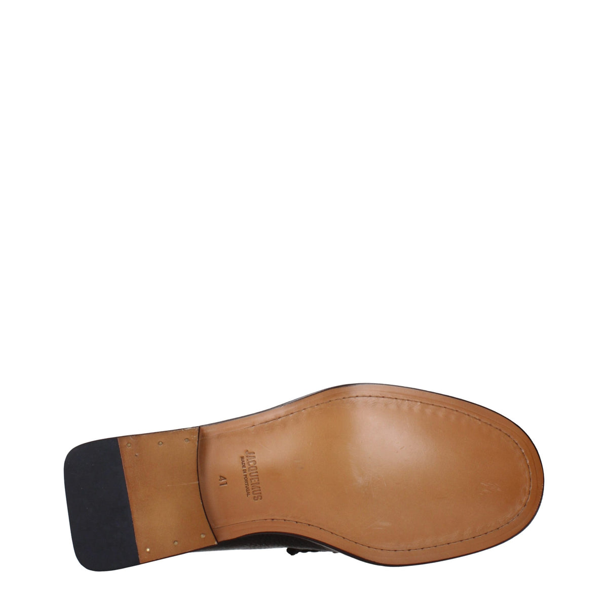 Jacquemus Brown Leather Tassel Loafers Block Heel Fringe Detail Men