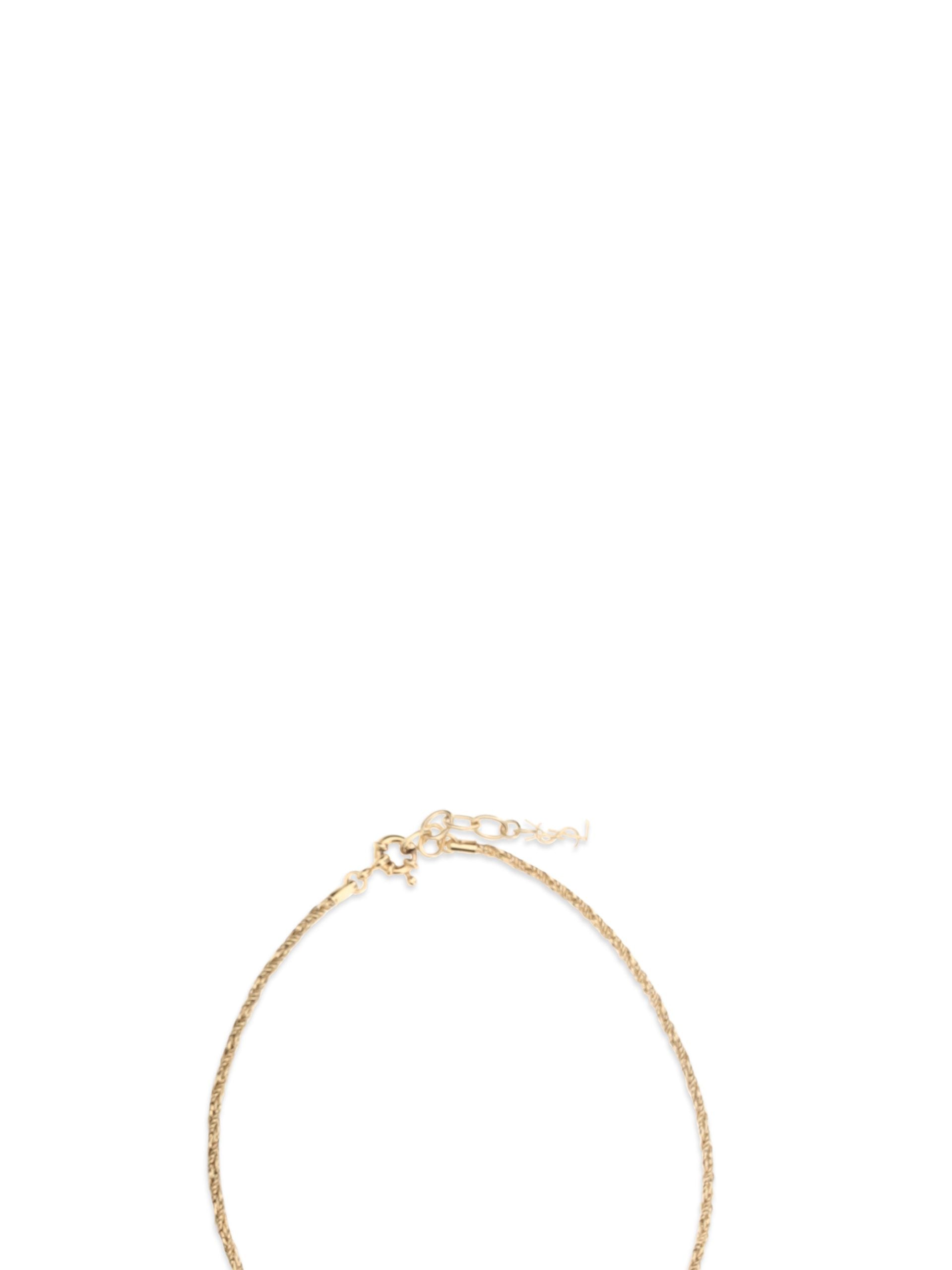 Saint Laurent Cassandre Twisted Rope Chain Necklace in Gold-Tone Brass