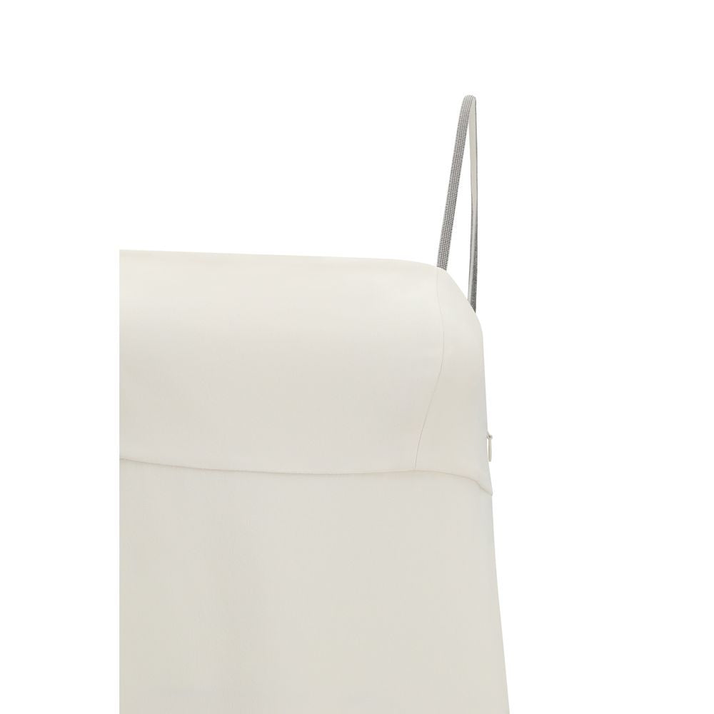 Vestido Informal de Acetato Blanco