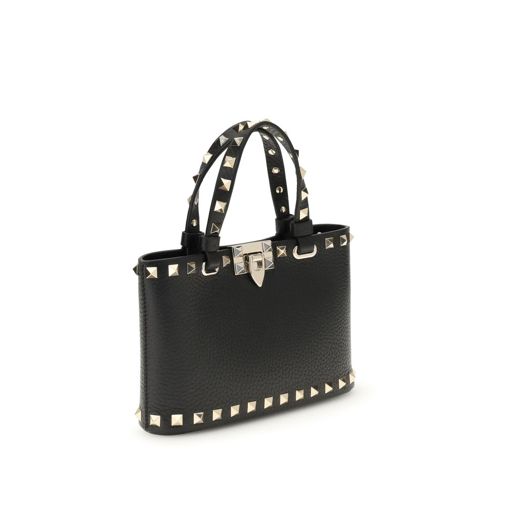 Valentino Garavani Rockstud Mini Shopping Bag Black Calfskin AW26